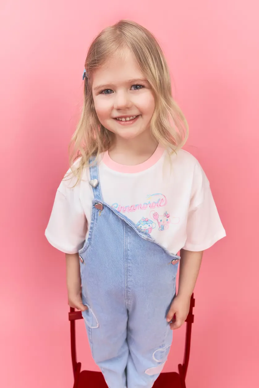 Baby Girl Oversize Fit Short Sleeve T-Shirt